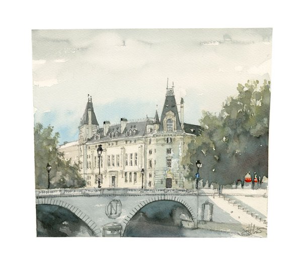 Paris Kunstdruck Bild, Fineartprint, Seine